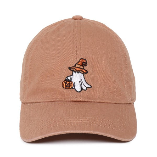 Trick or Treating Ghost Witch Embroidered Hat Halloween Cap
