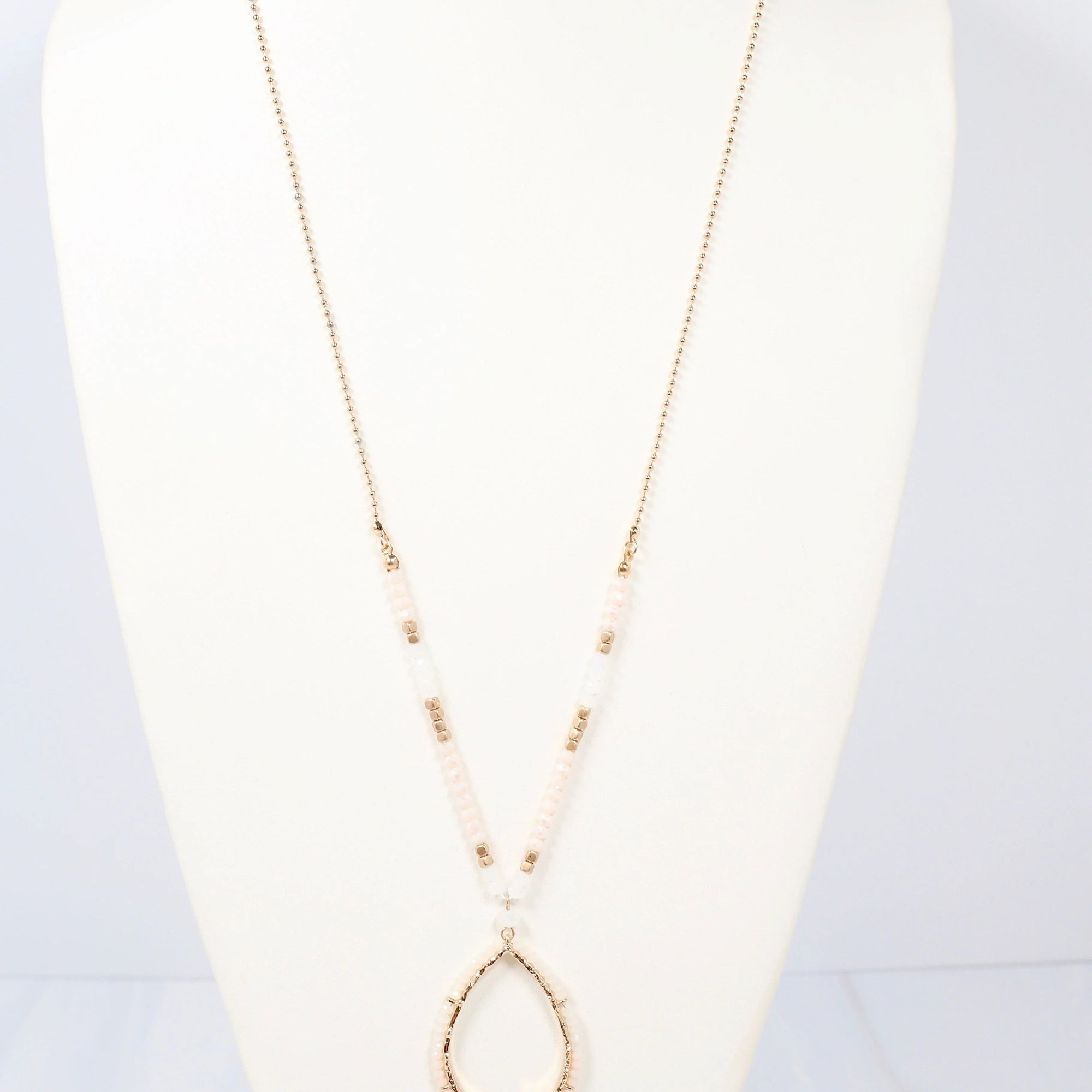 Finsbury Beaded Pendant Necklace IVORY