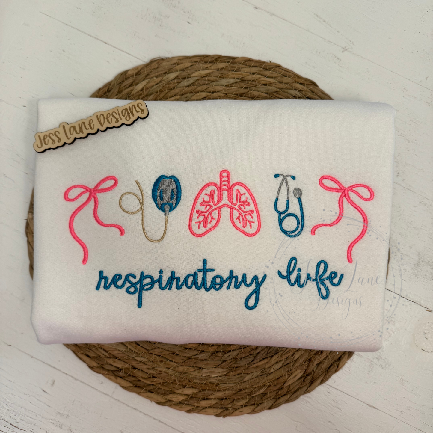 Respiratory Life Icons Embroidered Sweatshirt / Tee!