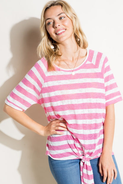 STRIPE FRONT TIE BOTTOM TOP