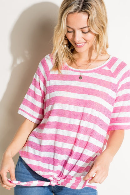 STRIPE FRONT TIE BOTTOM TOP