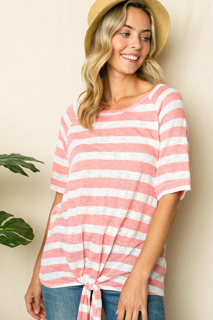 STRIPE FRONT TIE BOTTOM TOP