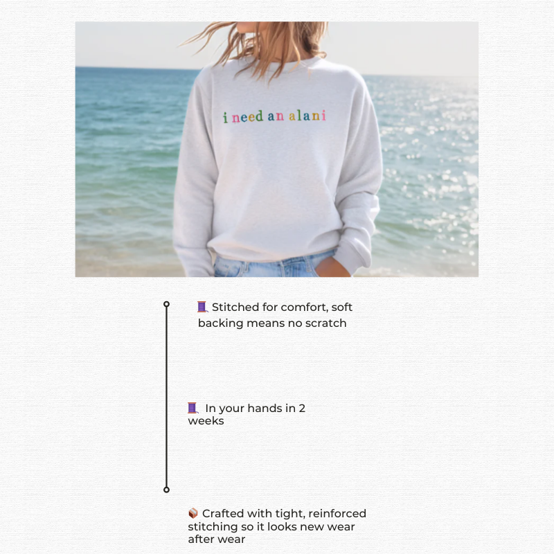 I Need an Alani Embroidered T-Shirt