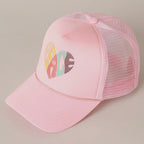 PEACE HEART TRUCKER HAT IN PINK