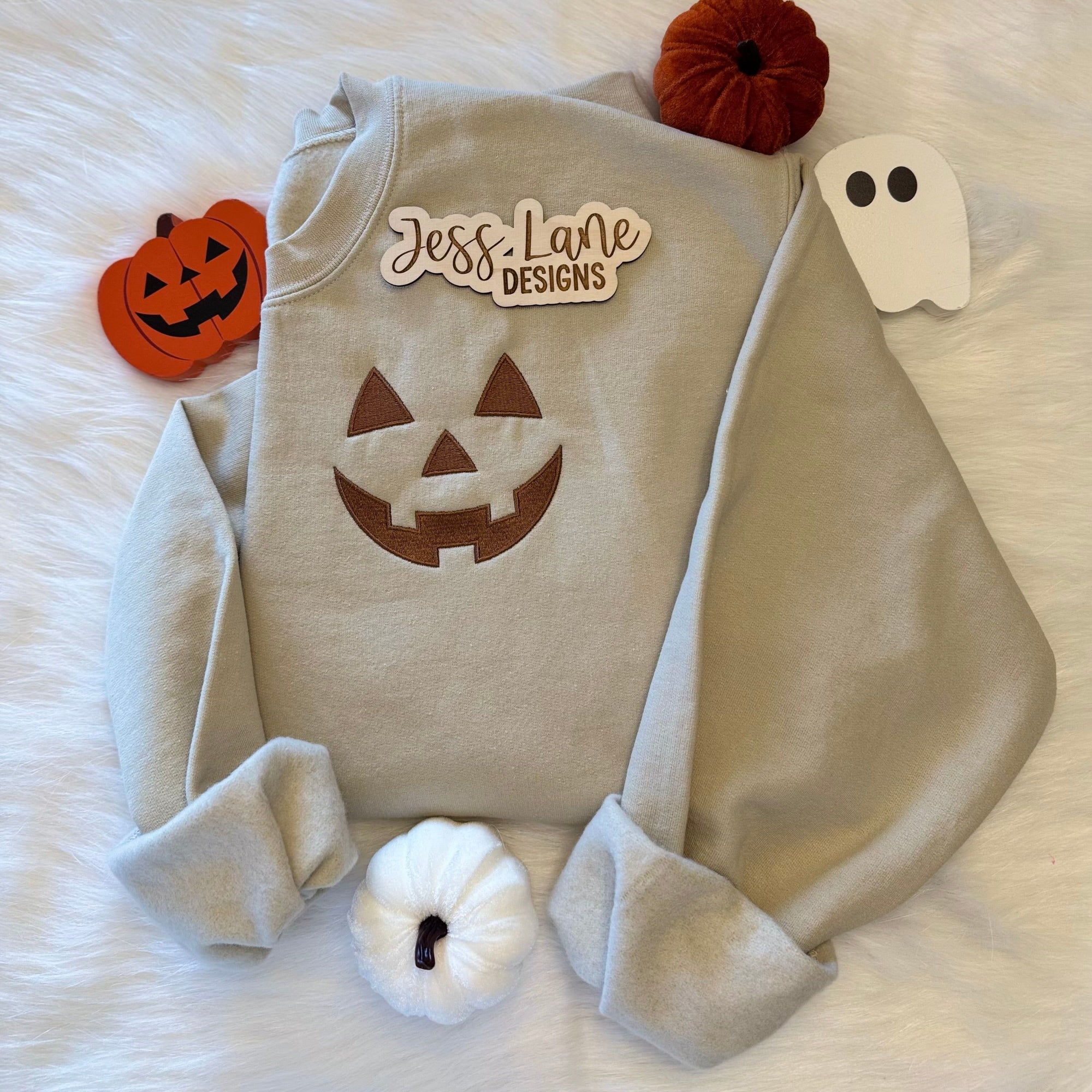 Pumpkin Halloween embroidered sweatshirt 