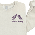 Choose Happy Embroidered Sweatshirt