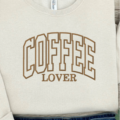 Coffee Lover Embroidered Sweatshirt