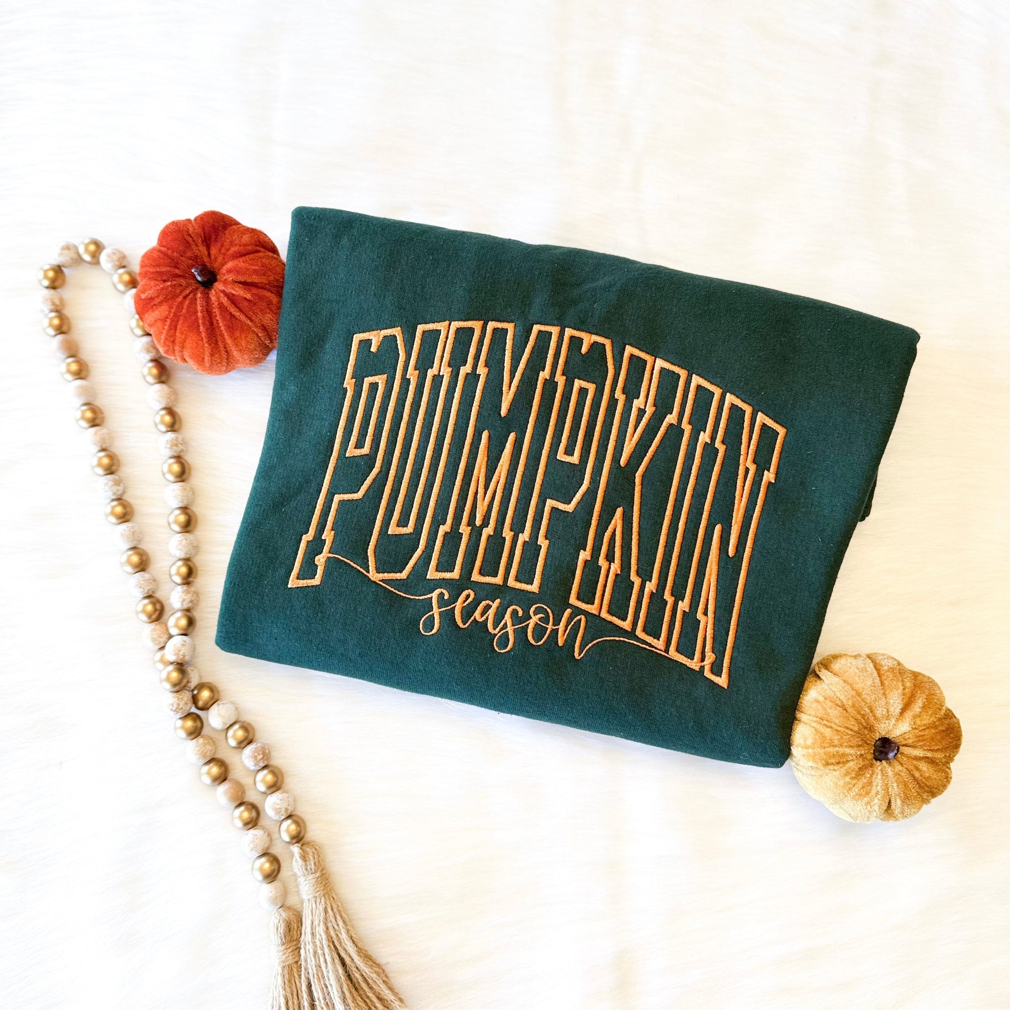 Pumpkin Season Embroidered Sweatshirt