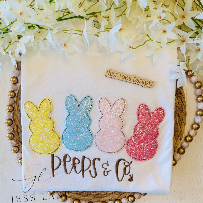 Easter Peeps Embroidered Shirt 