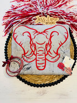 Crimson tide embroidery 
Elephant embroidery 
Alabama football 