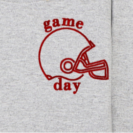 Gameday Football Helmet Embroidered Sweatshirt 