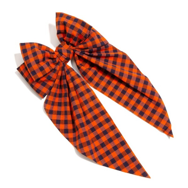 Game Day Hair Bow – Oversized Checkered Clip for Gameday Spirit 