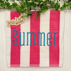Custom Embroidered Beach Towel – Personalized Summer Pool + Vacation Towel
