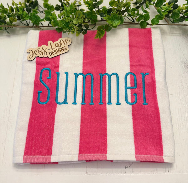 Embroidered Beach Towel!