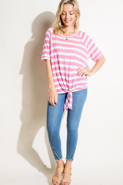 STRIPE FRONT TIE BOTTOM TOP