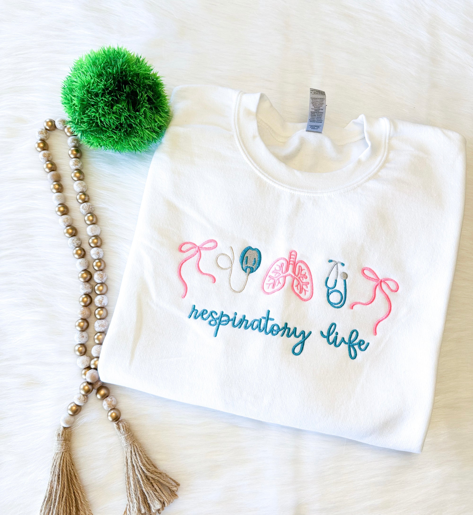 Respiratory Life Icons Embroidered Shirt – Custom RT Sweatshirt or Tee for Healthcare Heroes