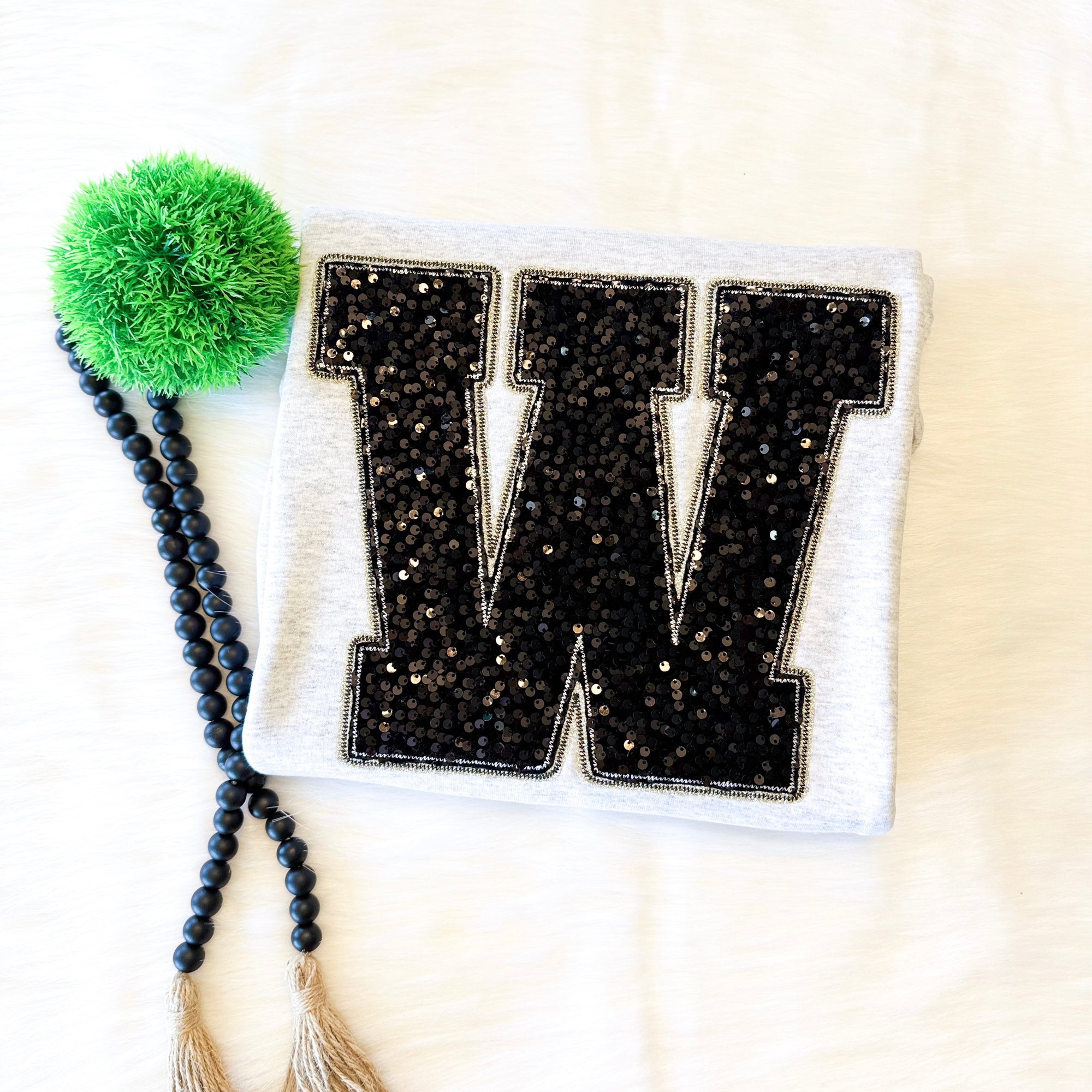 Varsity Letter “W” Embroidered Shirt – Custom Game Day Spirit Tee for School Pride