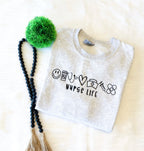 Nurse Life Embroidered Sweatshirt – Cute Comfort Colors Crewneck for Nurses