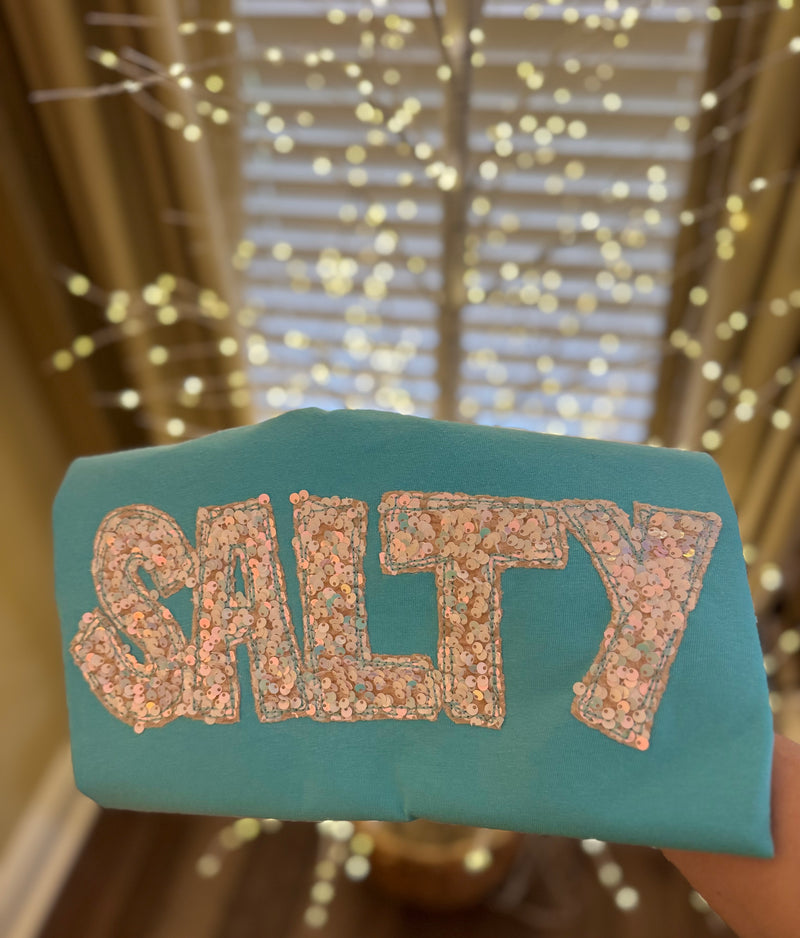 Salty Sequins Embroidered Shirt!