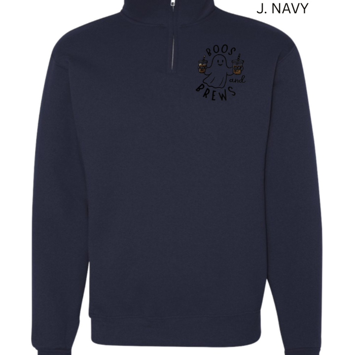 Boo’s and Brews Halloween Embroidered Quarter Zip 