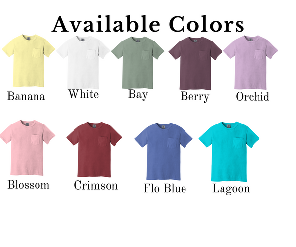 Embroidered Comfort Colors T-shirt