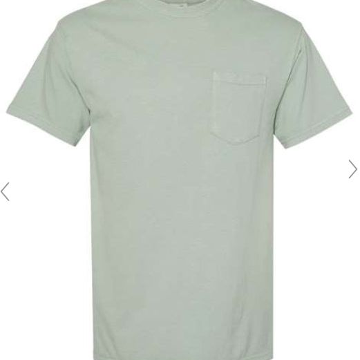 Floral Pocket Monogram Embroidered T-Shirt – Personalized Comfort Colors Tee