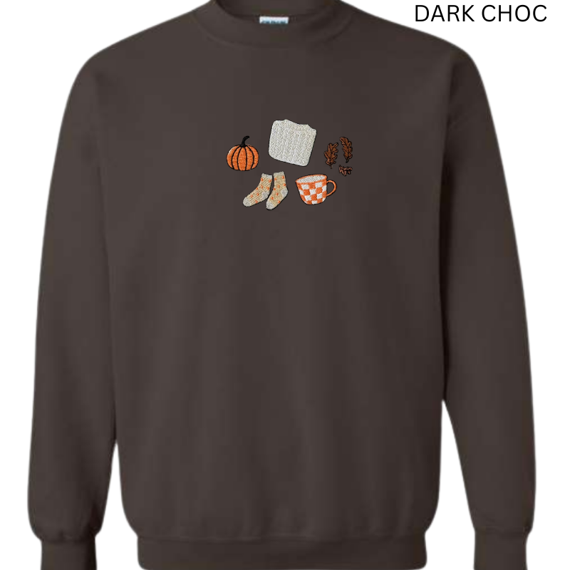 Cozy Fall Embroidered Sweatshirt 