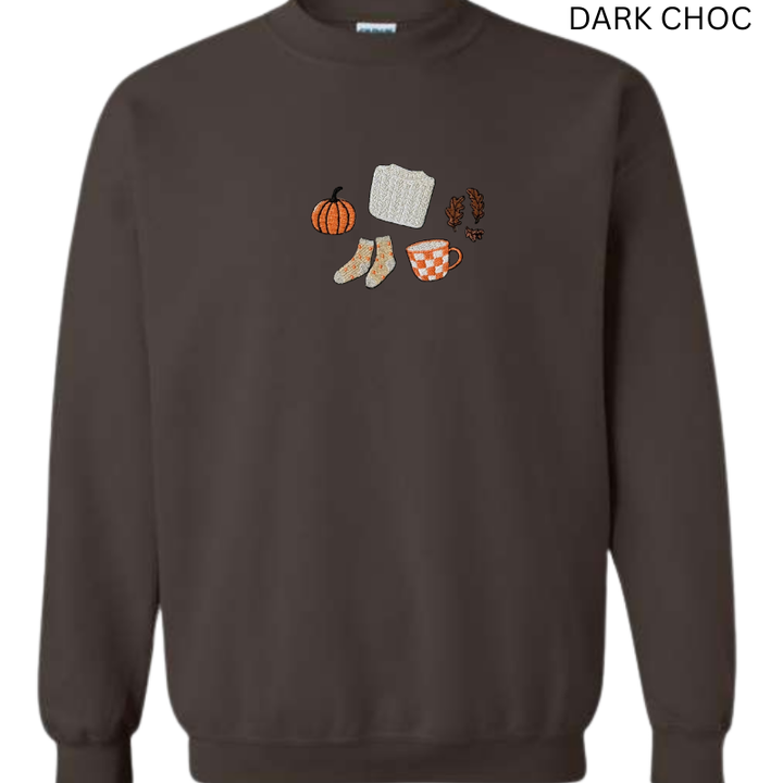 Cozy Fall Embroidered Sweatshirt 