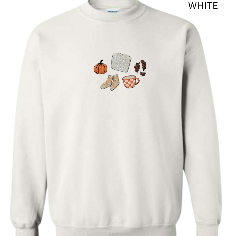 Cozy Fall Embroidered Sweatshirt 