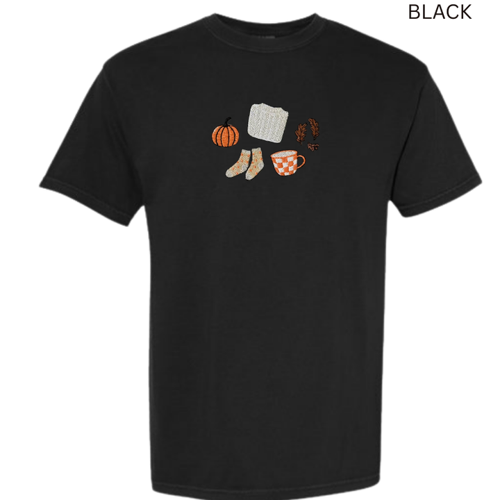 Cozy Fall Embroidered T-Shirt 
