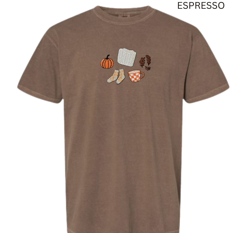 Cozy Fall Embroidered T-Shirt