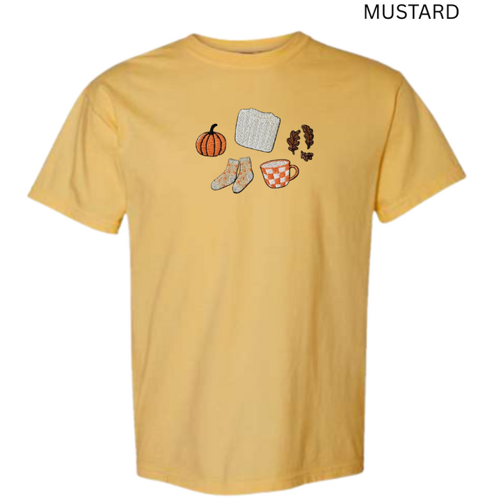 Cozy Fall Embroidered T-Shirt 