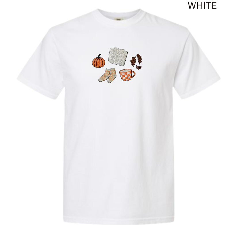 Cozy Fall Embroidered T-Shirt 