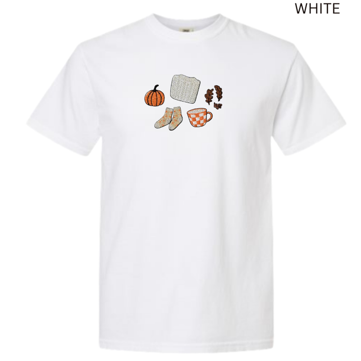 Cozy Fall Embroidered T-Shirt 