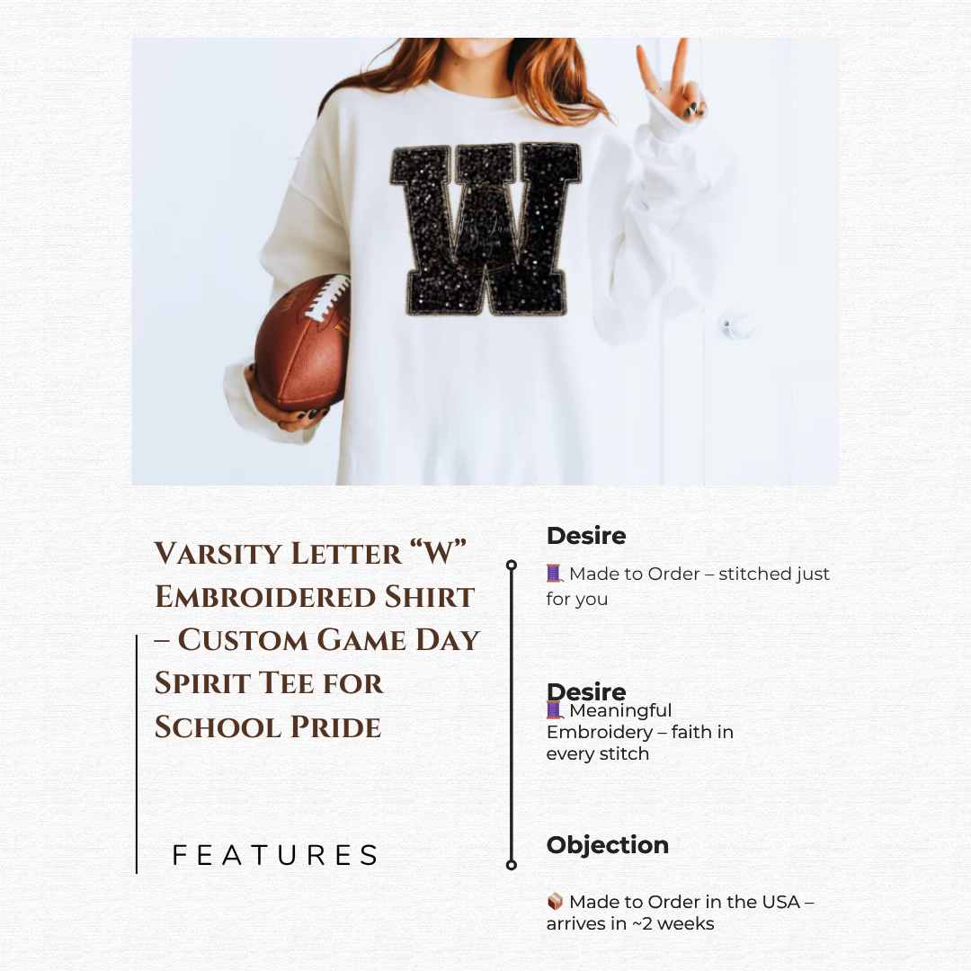Varsity Letter “W” Embroidered Sweatshirt