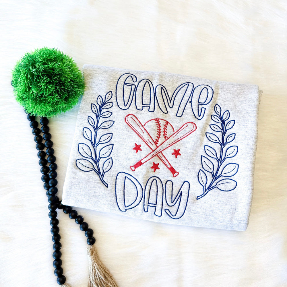 Diamond Dreams Baseball Embroidered Sweatshirt 