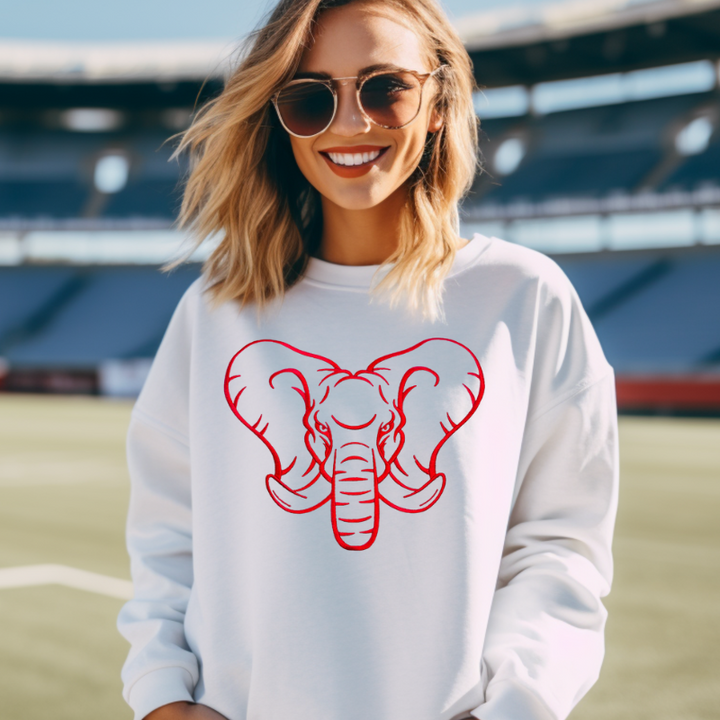Ready to Ship – Elephant Embroidered Shirt (Medium, Smoke Color Blast Tee) 