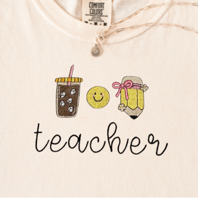 Teacher Embroidered T-Shirt