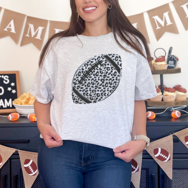 Start Here Leopard Football Tee 