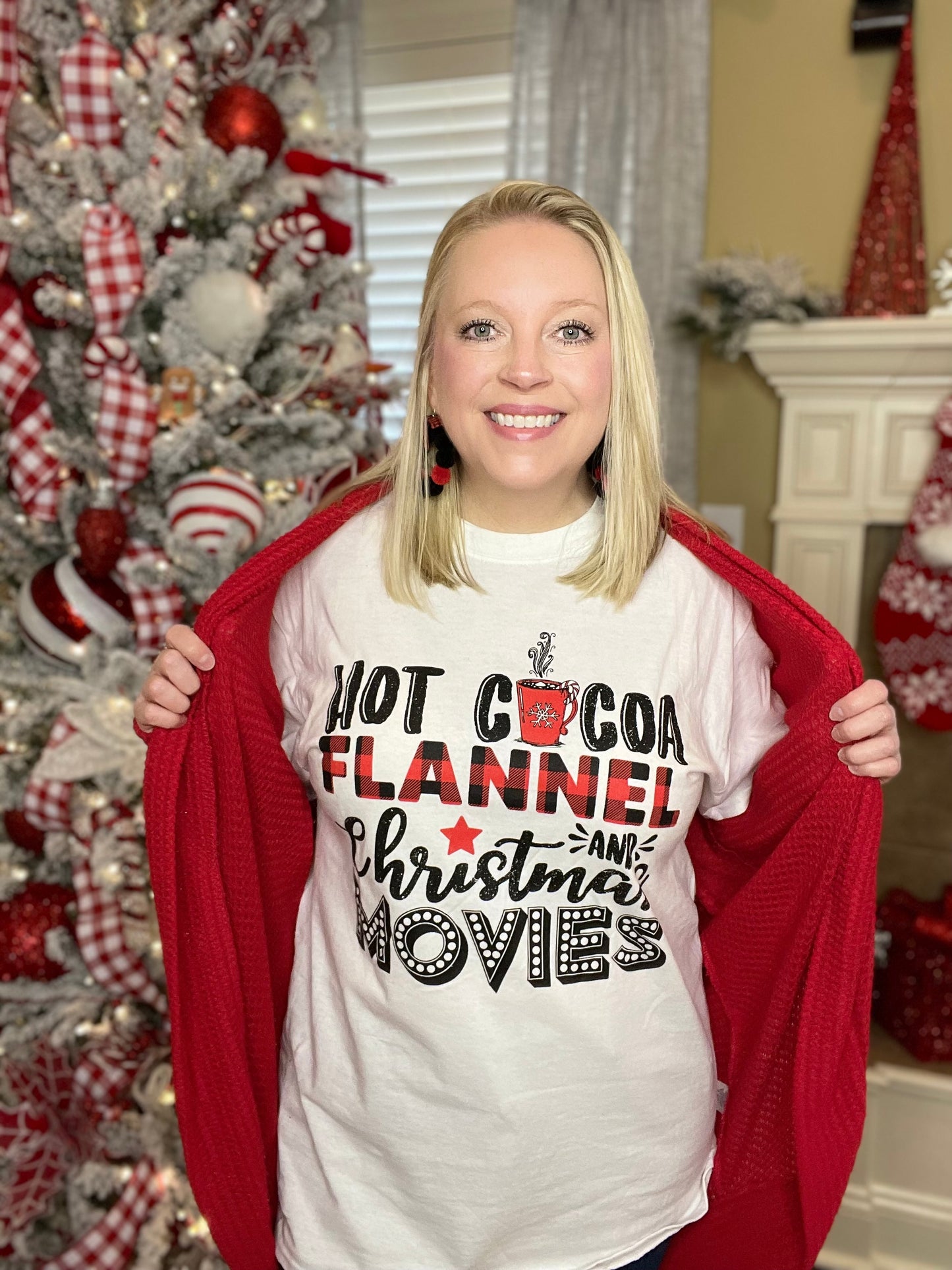 Hot Cocoa Flannels & Christmas Movies T-shirt