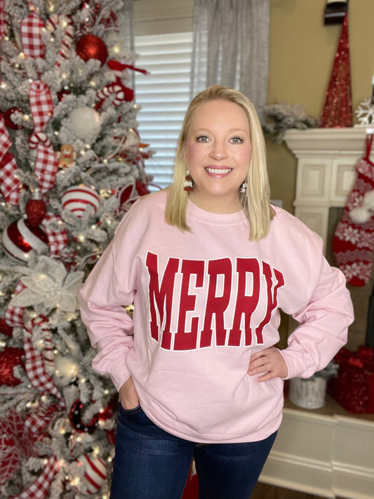 Merry Sweatshirt in Pink