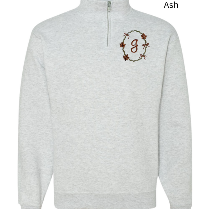 Monogrammed Fall Frame Embroidered Pullover 