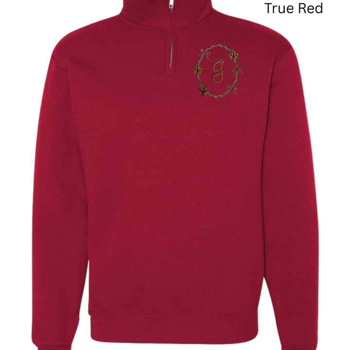 Monogrammed Fall Frame Embroidered Pullover 