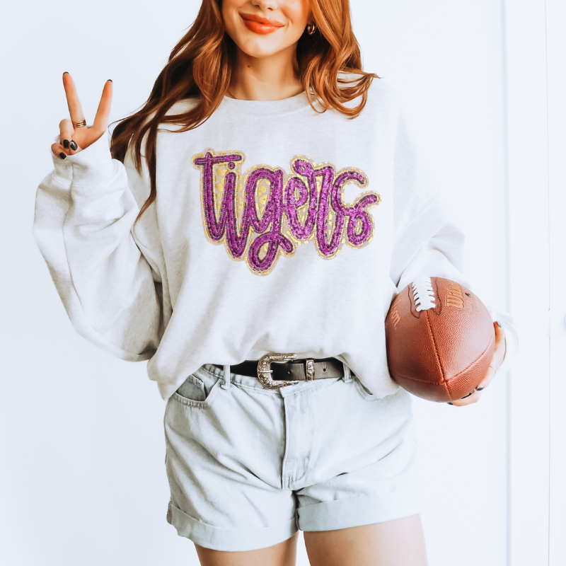 Tigers Custom Embroidered Sweatshirt 