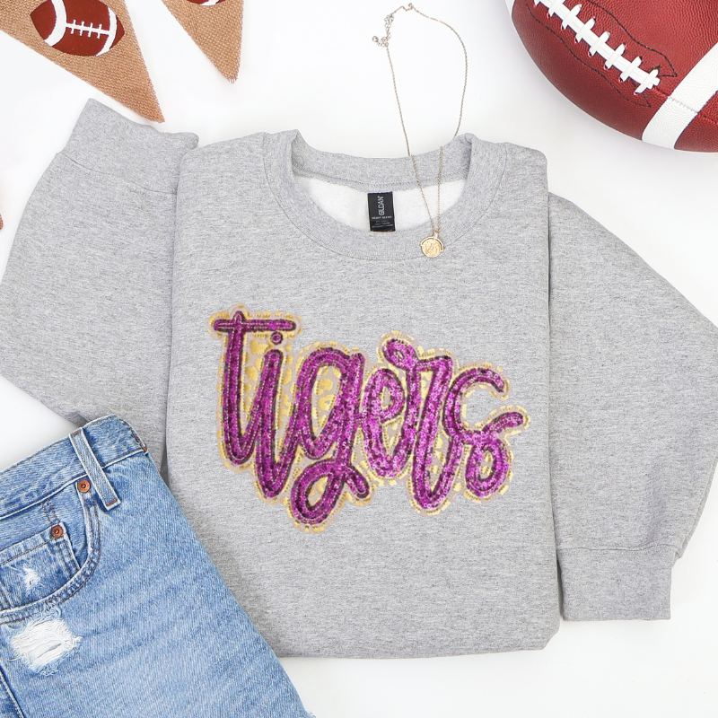 Tigers Custom Embroidered Sweatshirt 