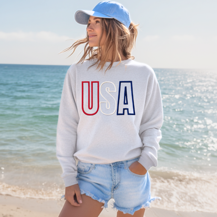 USA Puff Embroidered T-Shirt 