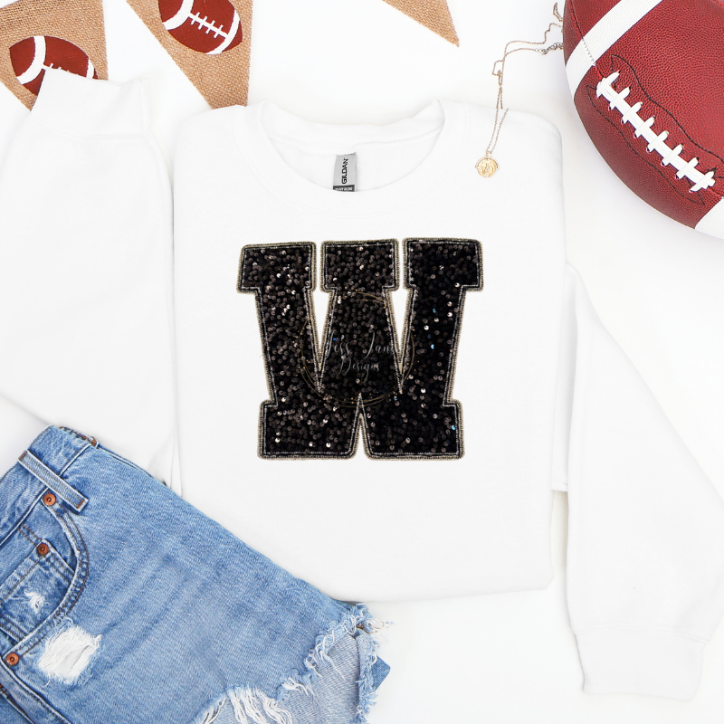 Varsity Letter “W” Embroidered Sweatshirt