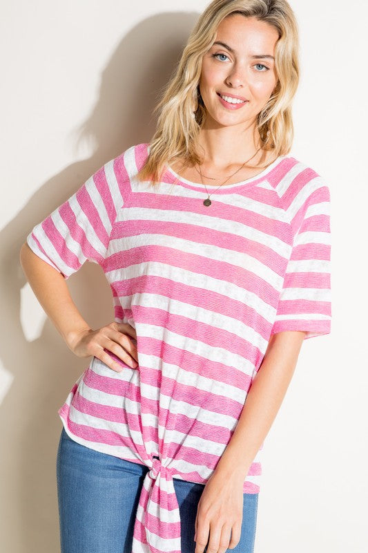 STRIPE FRONT TIE BOTTOM TOP