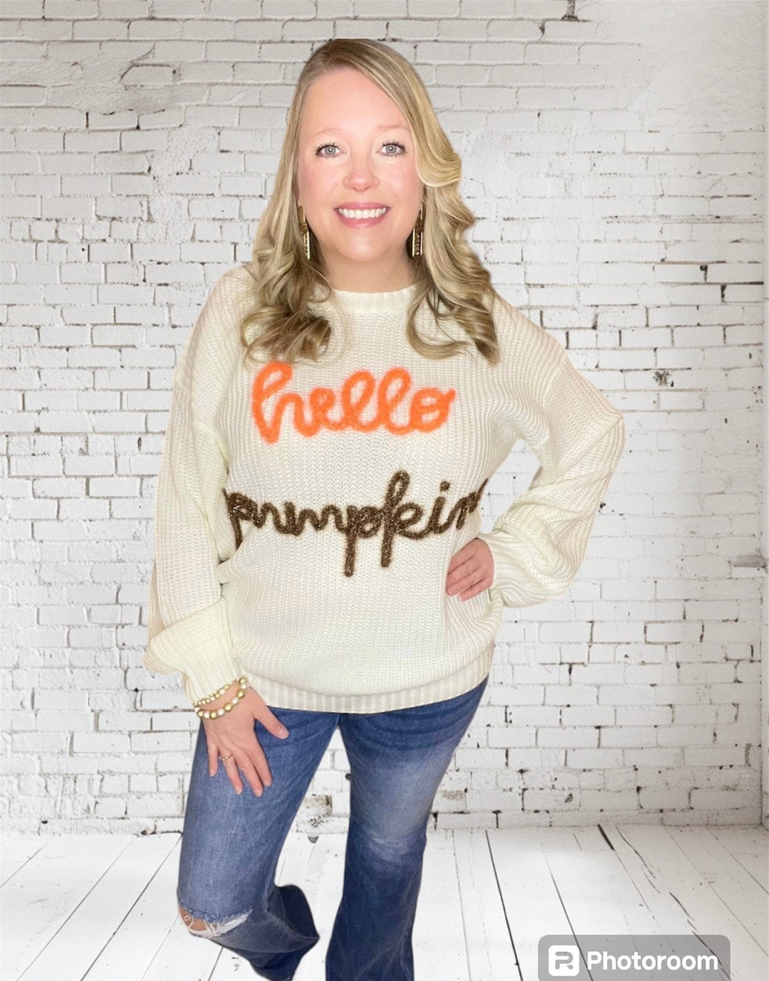Hello Pumpkin Sweater | Fall Tinsel Sweater | Fall Sweater For Women | Pumpkin Sweater For Mom | Thanksgiving Outfit