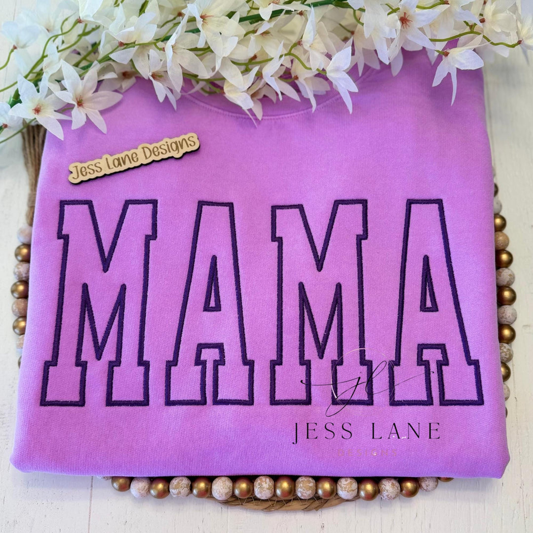 Mama Embroidered Sweatshirt / Mama Embroidered T-Shirt / Mom Embroidery / Mom Shirts / Embroidery For Moms / Mother's Day / Comfort Color